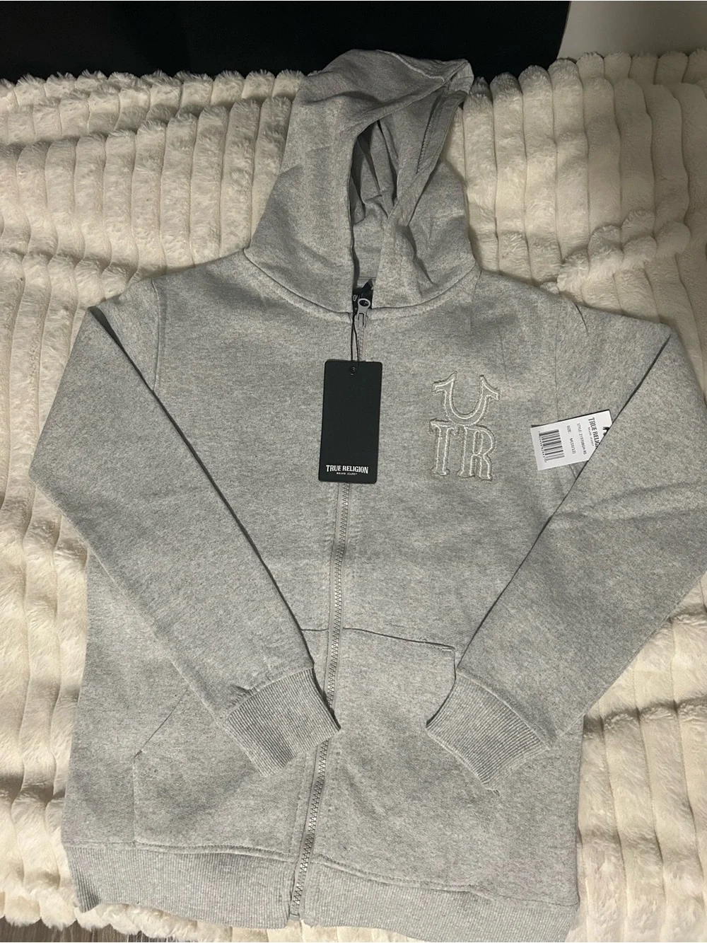 True Religion Kids Light Gray Zip-Up Hoodie